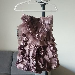 ASOS Strapless Ruffled Mini Dress with Shawl